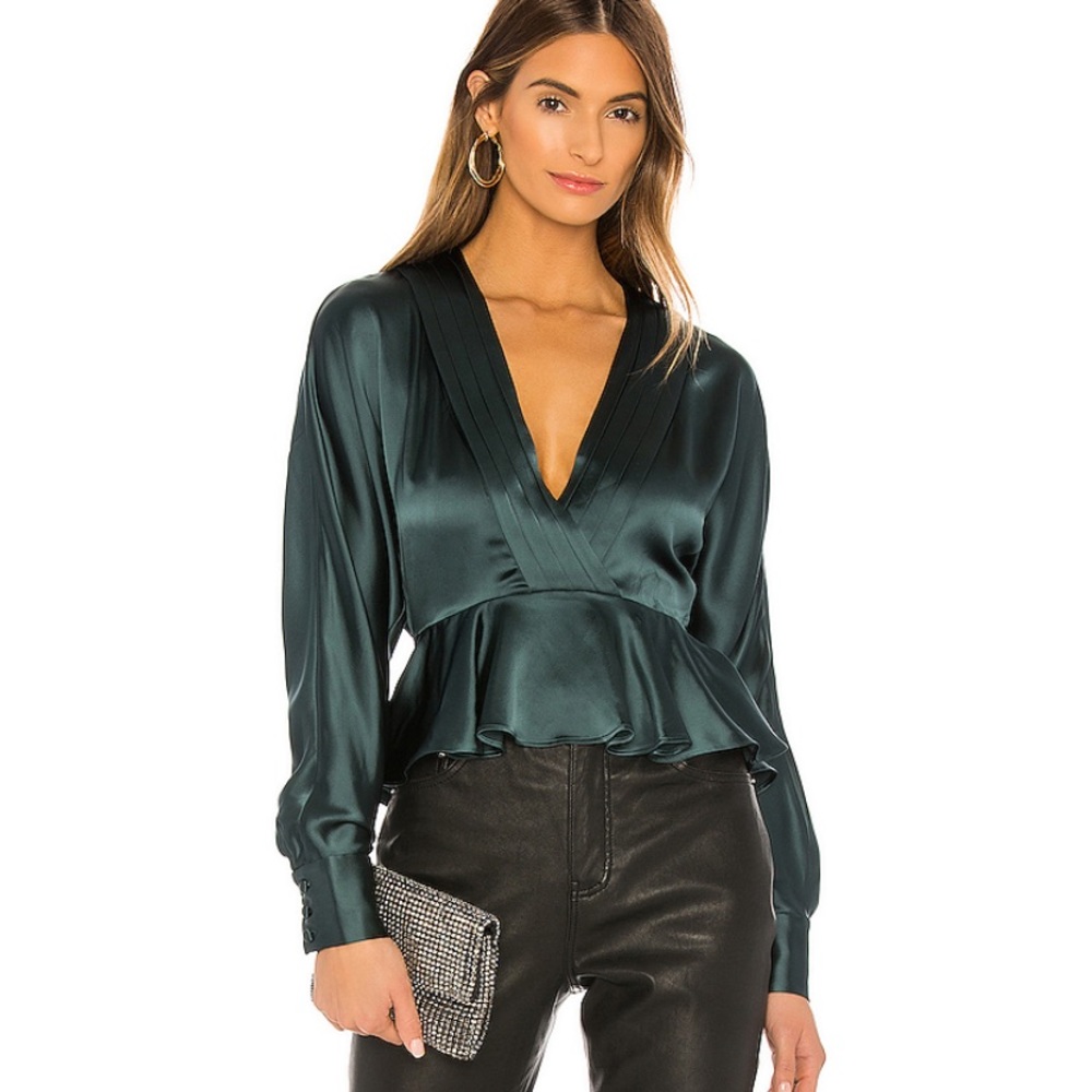 NBD Evergreen silk top